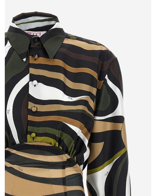 Emilio Pucci Black Marble Dress