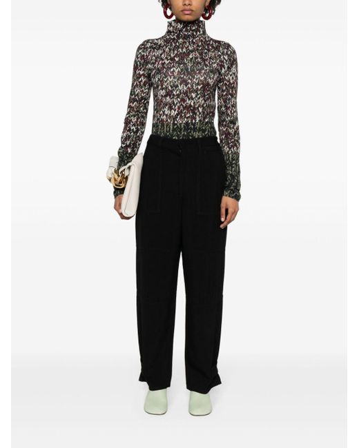 Loewe Black Jersey Turtleneck Sweater