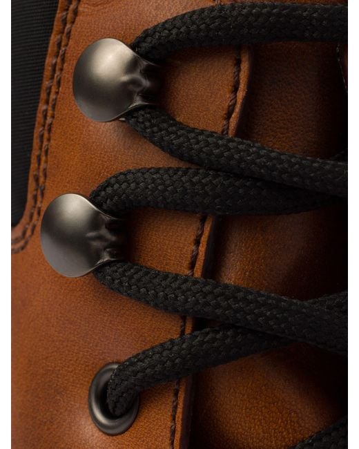 Prada Brown Leather And Re Nylon Booties for men