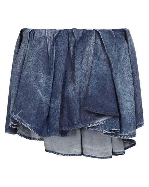 DIESEL Blue Indigoblauer Asymmetrischer Rock