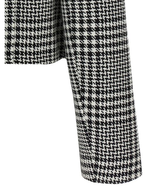Self-Portrait Black Houndstooth Crystal Trim' Blazer