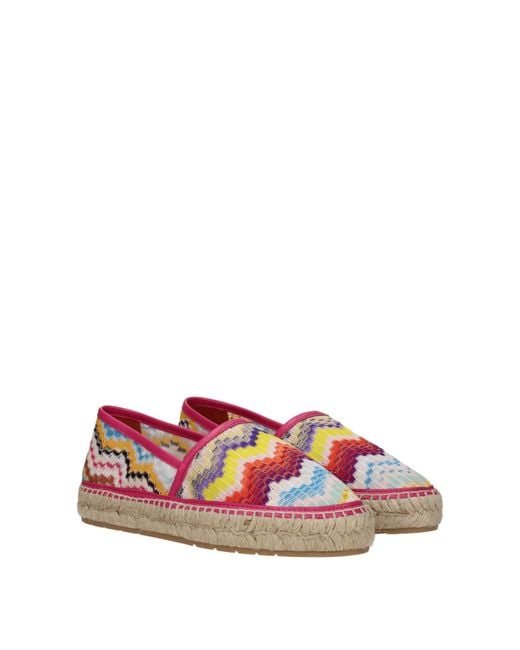 Missoni Pink Espadrillas Donna Tessuto Multicolore