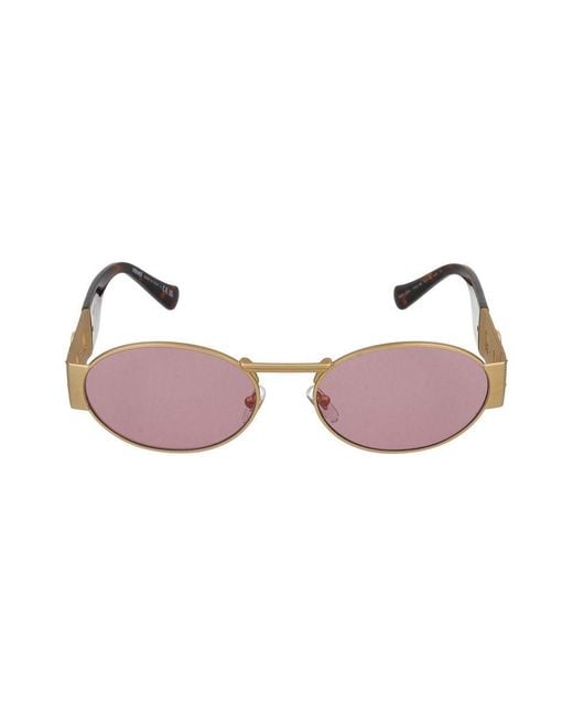 Versace Zonnebril Met Rond Montuur in het Pink