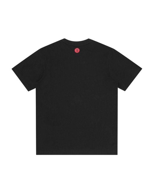 ICECREAM Black Running Dog Cotton T Shirt for men
