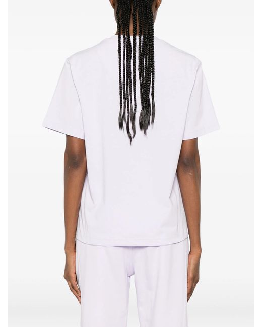 Adidas By Stella McCartney Purple Truecasuals Logo-Print T-Shirt