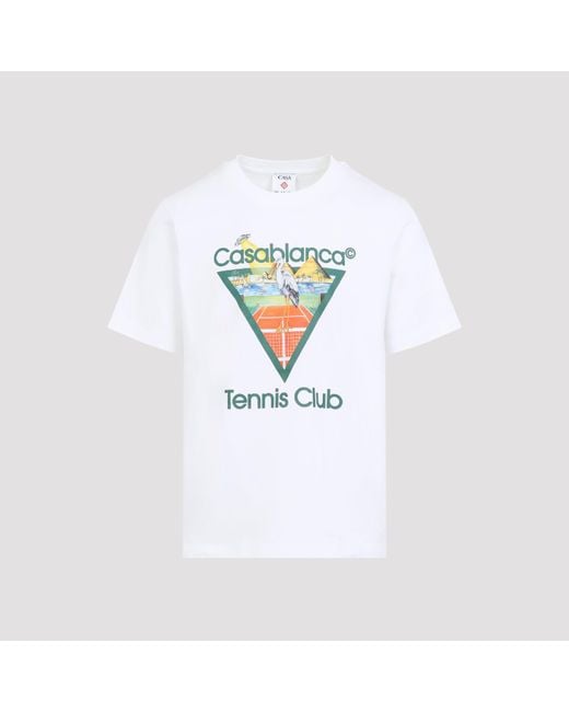 Casablanca White Tennis Club Short-Sleeve T-Shirt