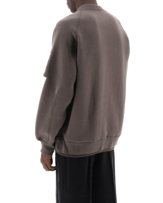 Sacai Dubbele Zoom Sweatshirt in het Gray voor heren
