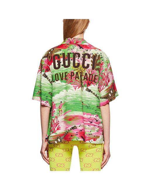 Gucci Love Parade Shirt in het Green