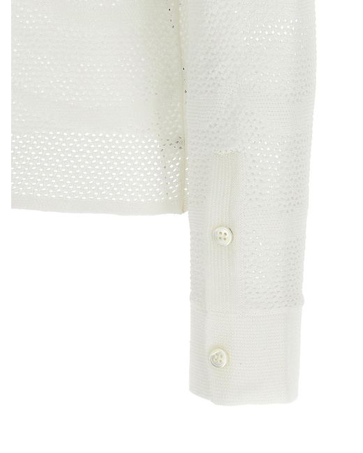 Cardigan Openwork Tom Ford de color White