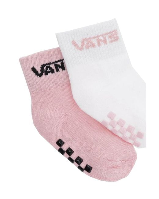 Vans Pink "Checkboard With Logo" Socks