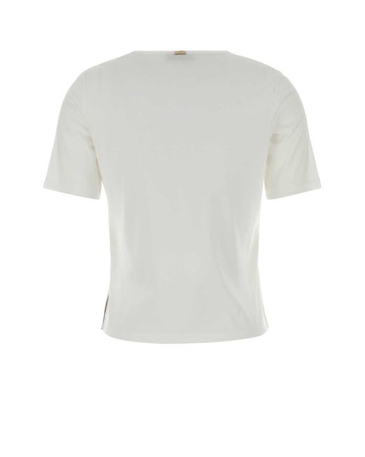 Herno White Solid Crew Neck T-Shirt