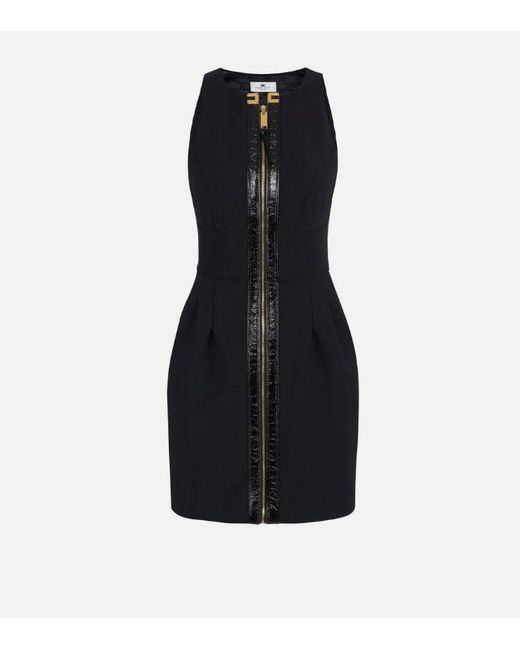 Elisabetta Franchi Jurk Met Craquele -details in het Black