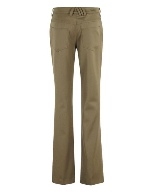 The Attico Green Tailored Straight Leg Trousers With Polished Silhouette