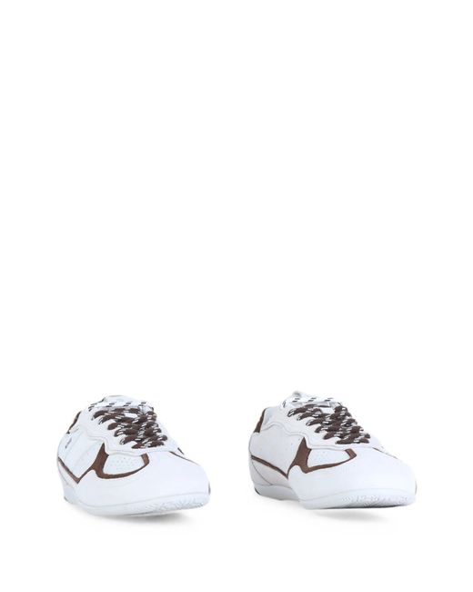 Alohas White Tb.91 Suede Cream Leather Sneakers