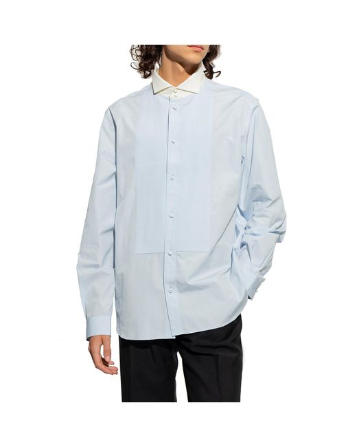 Gucci Blue Cotton Shirt for men