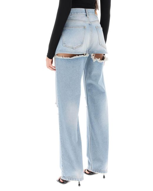 DARKPARK Blue Naomi Jeans mit Rissen und Ausschnitten