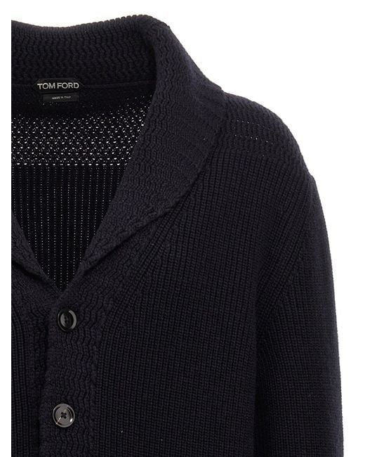 Cárdigan de chal de Tom Ford de hombre de color Blue