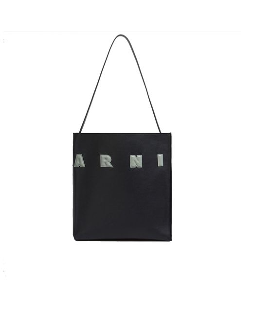 Marni Black Small Leder Museo Hobo Tasche
