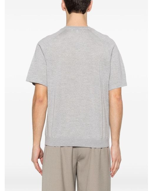 Maison Kitsuné Gray Logo T-Shirt