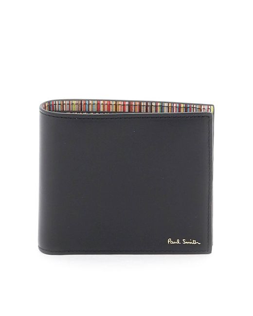 Paul Smith Signature Stripe BIFOLD Wallet in Black für Herren