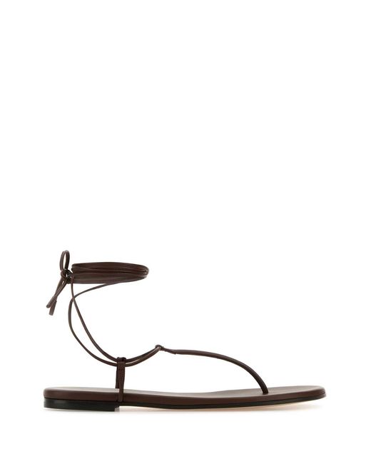Gianvito Rossi Brown Leather Sandals