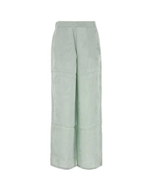 Calvin Klein Green Pastel Light-blue Satin Pyjamas Pant