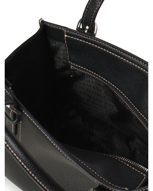 Doble mango negro Bolsa negra ARMANI EXCHANGE de color Black