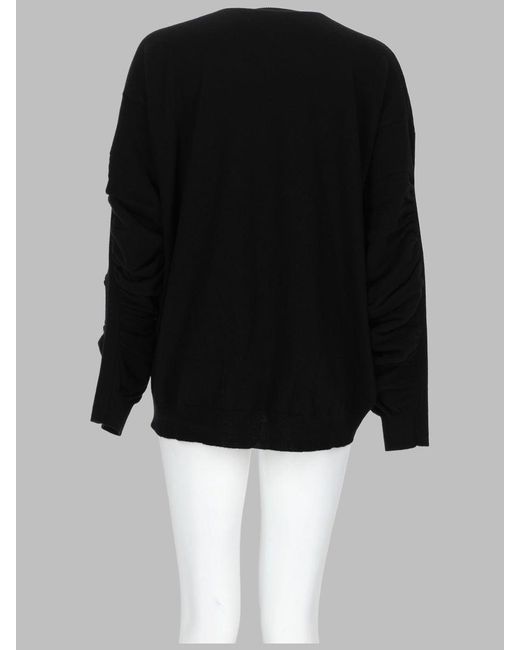 Nude Black Virgin Wool Mock Neck Knit Sweater (Fw24)
