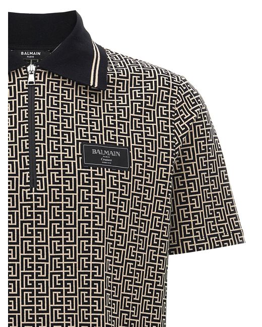 Balmain 'pb' Polo Shirt in het Black voor heren