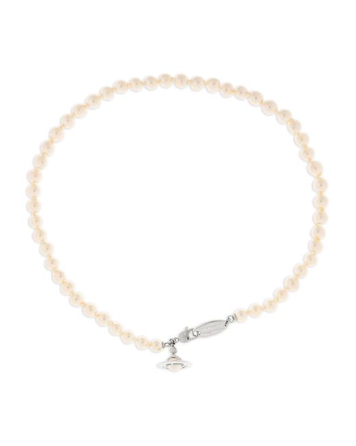 Vivienne Westwood Halsketting Met Orb-Plakkaat in het White
