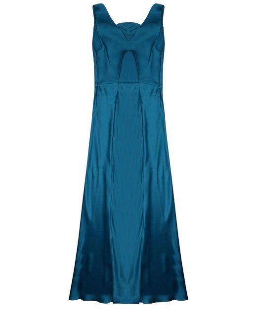 Alberta Ferretti Women's Blue Silk Blend Long Dress - www.disolcolor.com