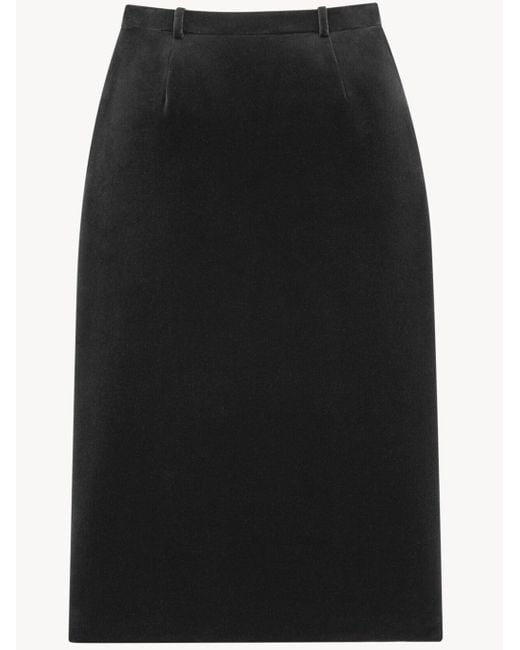 Saint Laurent Black Midi Skirt