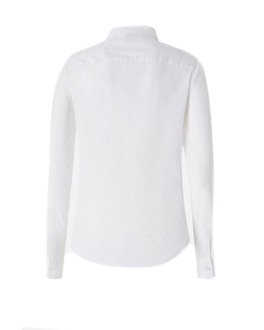 Pinko White Classic Button-Down Tailored Shirt