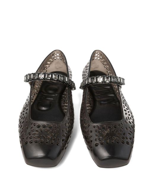 Jimmy Choo Jelly Ballerina's in het White