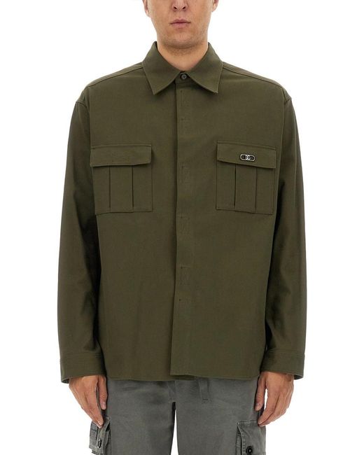 Dolce & Gabbana Green Shirt With Pockets for men