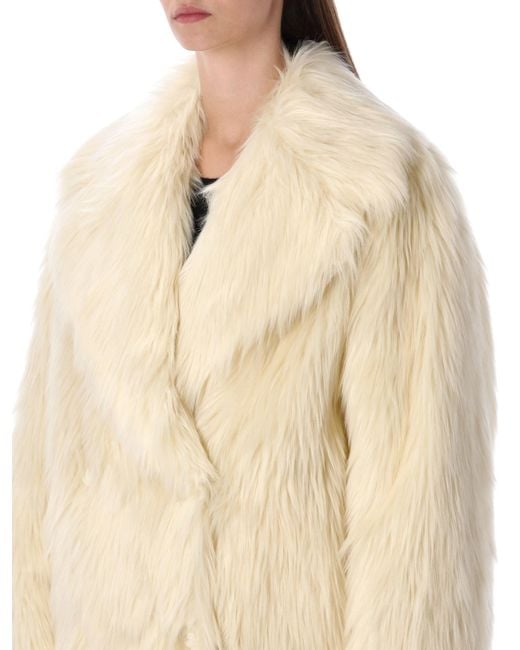 Stand Studio Natural Katalina Faux Fur Coat