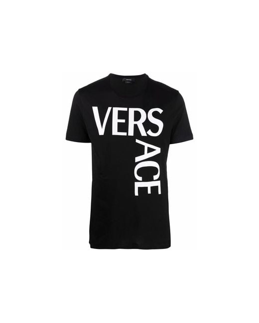 Bold logo T camiseta Versace de hombre de color Black