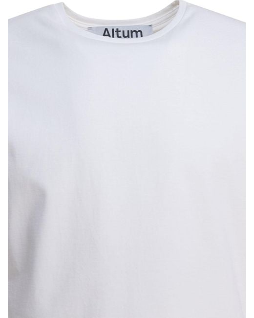Altum White Cotton T-Shirt for men