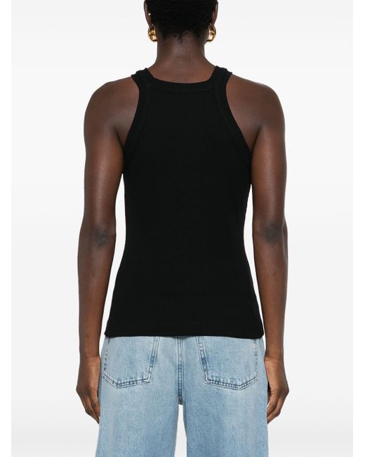 Closed White Ribbed Tank Top In