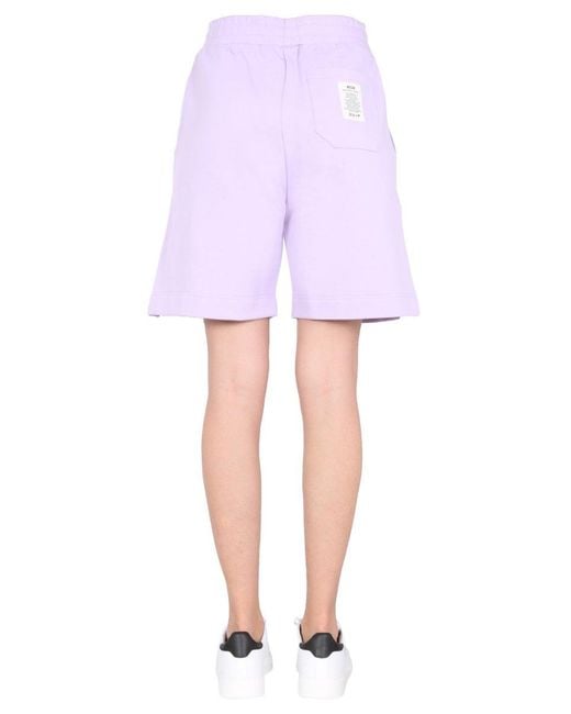 MSGM Pink Solid Shorts