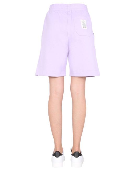 MSGM Pink Solid Shorts