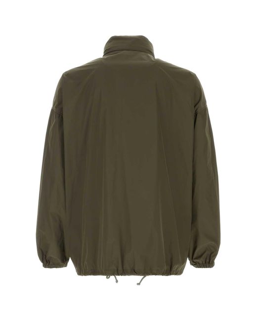 Saint Laurent Green Army Polyester Windbreaker