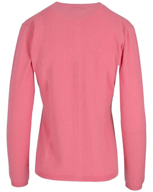 LA ROSE Pink Cashmere Cardigan