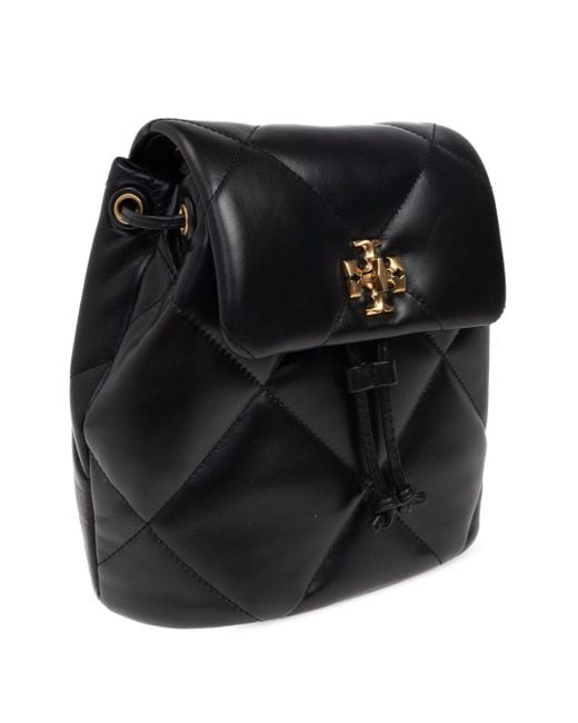 Tory Burch Kira Diamond Mini Leather Backpack in het Black