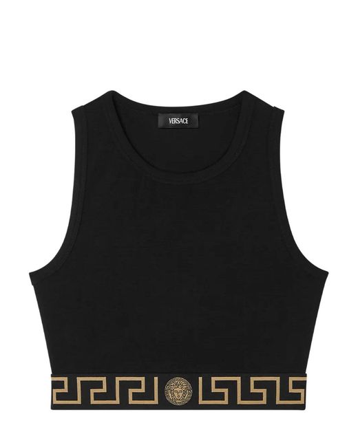 Versace Cropped Top in het Black