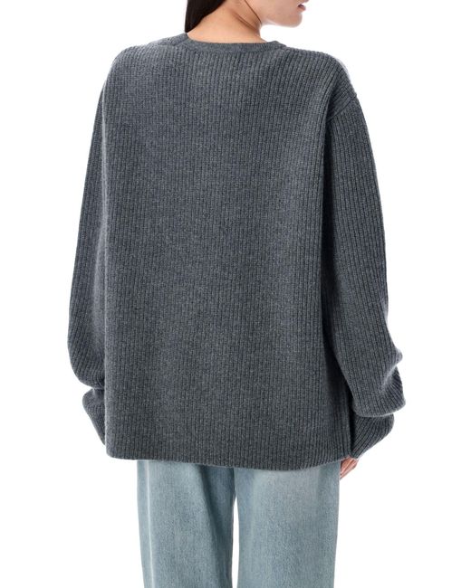 Extreme Cashmere Gray N°356 You Rib Cashmere Sweater for men