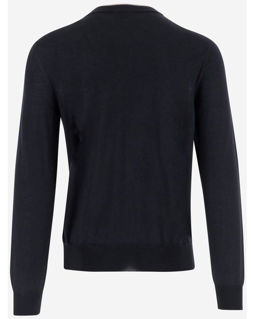 Jacob Cohen Blue Wool Blend Sweater