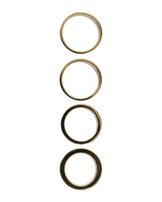 MM6 by Maison Margiela Metallic Stacked Numeric Metal Ring