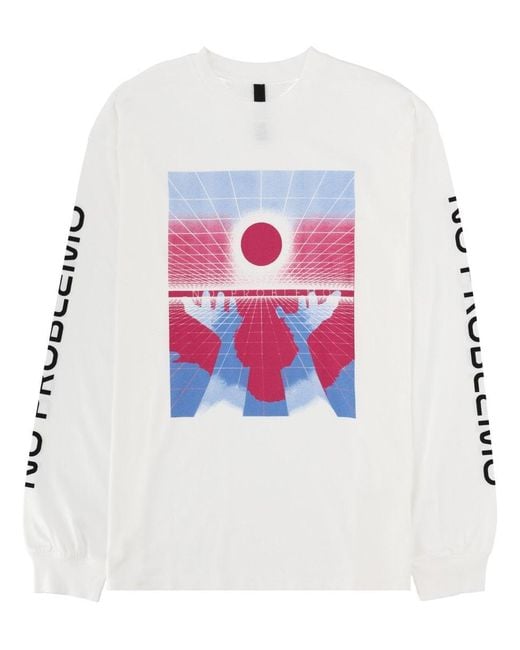 No Problemo White T Shirt Con Stampa E Logo