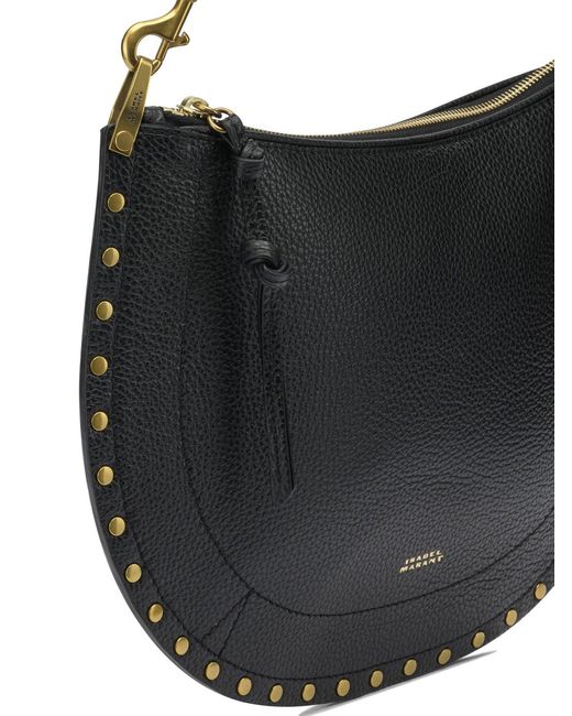 Isabel Marant Oskan Soft Zip Shoulder Bags Black